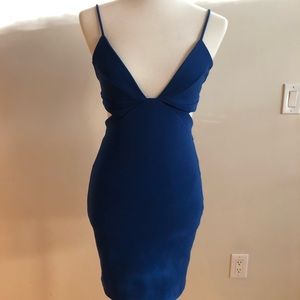 Bebe Blue Cutout Party dress